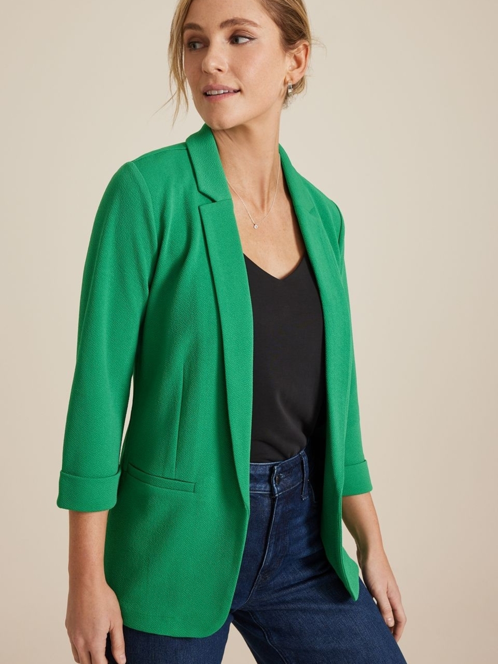 >Maurices< NWT Bright Green Open-Front Blazer